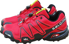 Salomon трекинговые кроссовки мужские осень Salomon Speedcross 3 A-2054 Red Black.