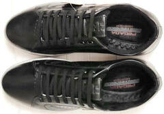 Черные мужские кеды кроссовки из натуральной кожи Pegada 118107-05 Black.