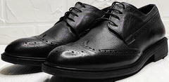 Классические туфли мужские кожаные Luciano Bellini C3801 Black.