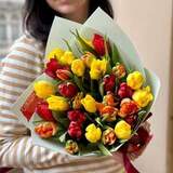 Photo of Bright bouquet of tulips «Coloured caramels»