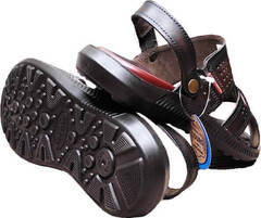 Мужские кожаные босоножки сандалии на плоской подошве Pegada 133156-02 Dark Brown.