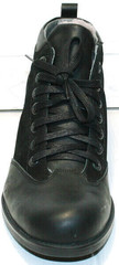 Модные зимние ботинки мужские кожа Luciano Bellini 6057-58K Black Leathers & Nubuk.