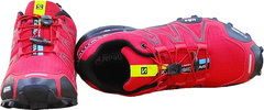 Соломон кроссовки мужские весна осень Salomon Speedcross 3 A-2054 Red Black.