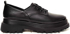 Осенние туфли женские на низком ходу кожаные Marani magli M-237-06-18 Black.