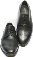 Классические туфли мужские натуральная кожа Ikos 1157-1 Classic Black.