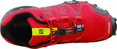 Легкие кроссовки для трейлраннинга мужские Salomon Speedcross 3 A-2054 Red Black.