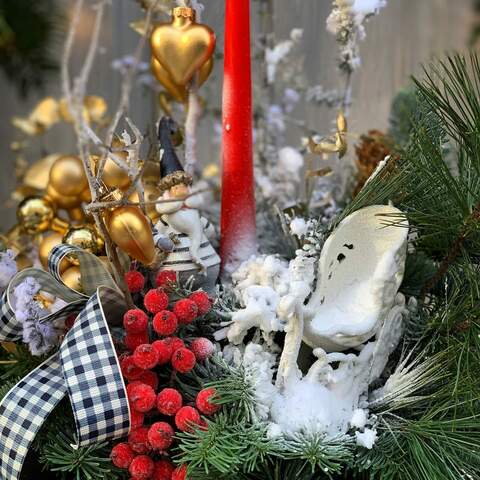 Photo of Christmas composition «Sled with gifts»