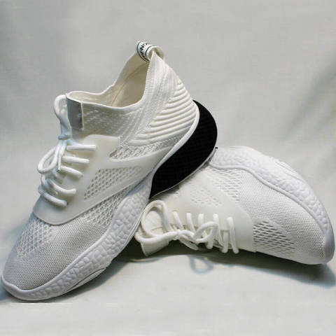 Walking shoe. Дышащие кроссовки женские белые. Текстильные кроссовки ElPasso-White.