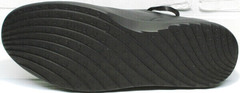 Кожаные мужские кеды кроссовки с черной подошвой весна осень Ikoc 1725-1 Black.