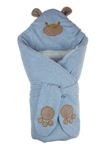 Зимний конверт-одеяло Little Bear голубой меланж