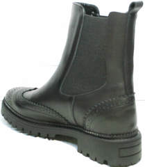 Модные ботинки на осень Jina 7113 Leather Black