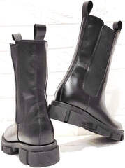 Челси ботинки зимние женские AVK – 21074 Black.