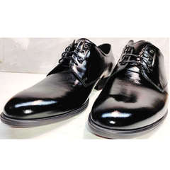 Лакированные туфли мужские кожаные классические Ikoc 2118-6 Patent Black Leather.