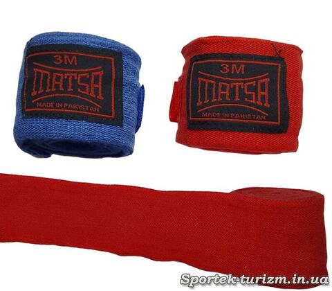 Еластичні бинти на зап'ястя для боксу Matsa 3м (х/б+еластан)