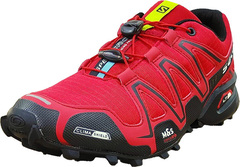 Мужские дышащие кроссовки для гор Salomon Speedcross 3 A-2054 Red Black.