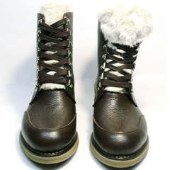 Женские ботинки зима Studio27 576c Broun.