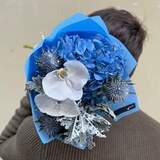 Photo of Snowy bouquet in blue shades «Winter Night»