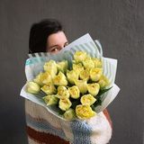 Photo of Bouquet of 25 yellow tulips 