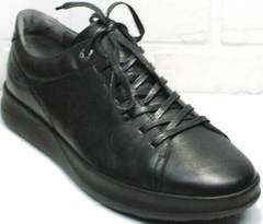 Стильные кроссовки кеды мужские черные весна осень Ikoc 1725-1 Black.