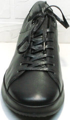 Осенние кроссовки туфли мужские кожаные Ikoc 1725-1 Black.