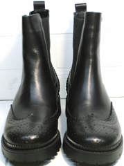 Стильные женские ботинки Jina 7113 Leather Black