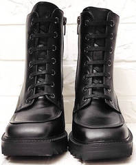 Осенние женские ботинки с квадратным носом Marani Magli 1227-021 Black.