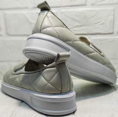 Модные туфли кеды женские кожаные Alpino 21YA-Y2859 Cream.