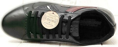Мужские черные кеды кроссовки натуральная кожа Pegada 118107-05 Black.