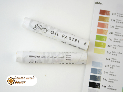 Профессиональная мягкая масляная художественная пастель № 244 White (поштучно)