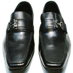 Классические туфли лоферы мужские Mariner 4901 Black.
