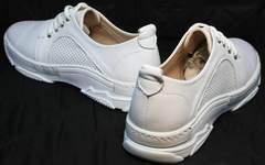Летние кроссовки женские модные Derem 18-104-04 All White.