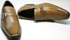 Светло коричневые туфли кожаные мужские Mariner 12211 Light Brown.