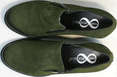 Женские осенние туфли из натуральной кожи Miss Rozella 503-08 Khaki.