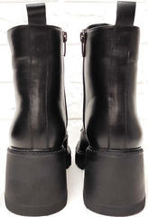 Кожаные ботинки женские ботильоны на каблуке 7 см Marani Magli 1227-021 Black.