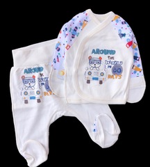 Комплект 2в1: льоля , повзунки "Принт", інтерлок ТМ "Happy ToT" (50 см)