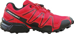 Мужские красные кроссовки модные Salomon Speedcross 3 A-2054 Red Black.