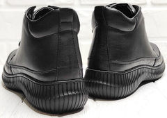 Кожаные ботинки женские кеды Evromoda 535-2010 S.A. Black.