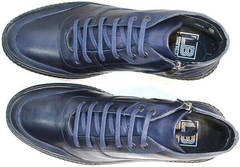 Стильные мужские ботинки из натуральной кожи Luciano Bellini BC2802 L Blue.
