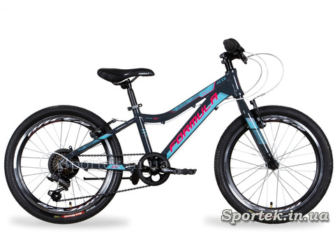 Дитячий велосипед Formula Acid 2022 Al VBR сіро-рожевий із блакитним