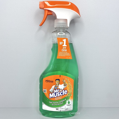Средство для мытья стекла Mr Muscle со спиртом 500 мл, с распылителем