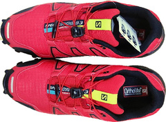 Мужские трекинговые кроссовки непромокаемые Salomon Speedcross 3 A-2054 Red Black.