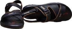 Стильные босоножки мужские сандалии из натуральной кожи Ecco 814-7-1 All Black.