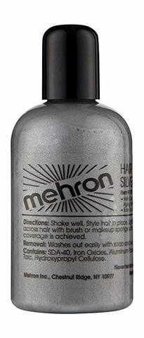 MEHRON Фарба для волосся Makeup Hair Silver, Срібляста, 133 мл