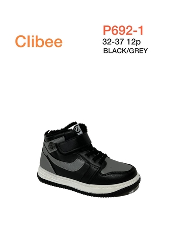 Clibee (зима) P692-1 Black/Grey 32-37