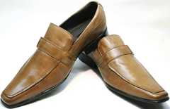 Классические туфли мужские лоферы Mariner 12211 Light Brown.