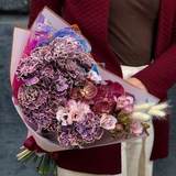 Photo of Bouquet with dianthus «Chocolate»