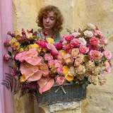Photo of Basket with flowers «My Universe»