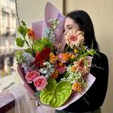 Photo of Colorful bouquet of exotic flowers «Sunny flowers»