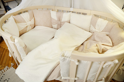 Комплект детского постельного белья Бантик с балхином в кроватку