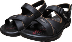 Кожаные сандали босоножки мужские кожаные Ecco 814-7-1 All Black.